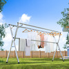 Clothes Drying Rack 78.7 Inches Folding Outdoor Indoor, Drying Rack Clothing Collapsible, Foldable Laundry Drying Rack, Heavy Duty Stainless Steel Clothesline, Drying Racks Clothes Drying Rack 78.7 Inches Folding Outdoor Indoor, Drying Rack Clothing Collapsible, Foldable Laundry Drying Rack, Heavy Duty Stainless Steel Clothesline, Drying Racks