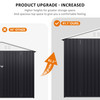 Metal Tool Shed - Lockable Doors, Updated Frame Structure | Outdoor Storage for Backyard, Garden, Patio, Lawn 8x12 FT