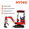 Engine 1.6 Tons Hydraulic Mini Excavator -  High Quality New Crawler Agricultural With Pilot Operation Model HY14G