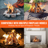 10 Pcs Gas Fireplace Logs, Large Ceramic Logs for Fireplace Decorative, Heat-Resistant Wood Log Gas Realistic Logs, Stackable Wood Branches for Gas Fireplace, Firebowl Indoor or Outdoor