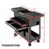 Rolling Tool Cart, Tool Box w/ Wheels & Drawers, Heavy-duty Metal Utility Cart, Lockable Tool Organizer, Industrial Service Cart, Mechanic Tool Storage Cart for Garage Warehouse Workshop Auto Repair