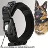 Medium To Large Dogs Soft Nylon Tactical Dog Collar For AirTag, Heavy Duty, Compatible With AirTag Retainer Black