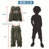 5 In 1 Ghillie Suit, 3D Camouflage Hunting Apparel Including Jacket, Pants, Hood, Carry Bag, For Outdoors, Hunting Gear Or Tactical Simulation Size S-M