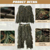 5 In 1 Ghillie Suit, 3D Camouflage Hunting Apparel Including Jacket, Pants, Hood, Carry Bag, For Outdoors, Hunting Gear Or Tactical Simulation Size S-M