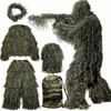 5 In 1 Ghillie Suit, 3D Camouflage Hunting Apparel Including Jacket, Pants, Hood, Carry Bag, For Outdoors, Hunting Gear Or Tactical Simulation Size S-M
