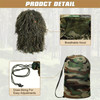 5 In 1 Ghillie Suit, 3D Camouflage Hunting Apparel Including Jacket, Pants, Hood, Carry Bag, For Outdoors, Hunting Gear Or Tactical Simulation Size XL-XXL