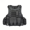 Tactical Survival Vest - Lightweight Adjustable MOLLE Vest, Durable Polyester for Camping, Hunting, Fishing, Outdoor Training & Adventure - Black