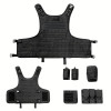 Tactical Survival Vest - Lightweight Adjustable MOLLE Vest, Durable Polyester for Camping, Hunting, Fishing, Outdoor Training & Adventure - Black