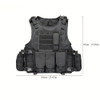 Tactical Survival Vest - Lightweight Adjustable MOLLE Vest, Durable Polyester for Camping, Hunting, Fishing, Outdoor Training & Adventure - Black