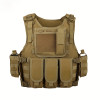 Tactical Survival Vest - Lightweight Adjustable MOLLE Vest, Durable Polyester for Camping, Hunting, Fishing, Outdoor Training & Adventure â€“ Mud Color