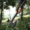 Portable Multi-Functional Camping Axe  Suitable for Outdoor Camping and Daily Tasks - Steel Material Black