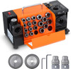 Drill Bits Sharpener, 3-20mm Drill Bits Grinder Sharpener, Lip Relief Angle & 95°-135° Point Angle Adjustable Drill Bit Re-Sharpener, Portable Sharpening Machine with 18 Collets, CBN & SDC Wheel MR-20G