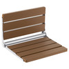Folding Shower Bench, Space-saving Fold up Shower Seat for Inside Shower, HIPS Wall-mounted Shower Stool Shoe Bench for Seniors, Pregnant, Disabled, Brown