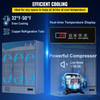 Commercial Refrigerator, Display Fridge Upright Beverage Cooler, Glass Door With LED Light For Home, Store, Gym Or Office