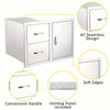 Outdoor Kitchen Drawer Set - Stainless Steel, Multi-Layer Design, Recessed Multi-Drawer And Door Combination, Closed Built-in Drawer Flush Mount, Suitable For Outdoor Kitchens And BBQ Islands