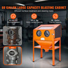 60 Gallon Sandblasting Cabinet with Stand, 40â€“120 PSI, Heavyâ€‘Duty Steel, Blasting Gun & 4 Ceramic Nozzles