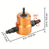 360-Degree Double Head  Sheet Metal Nibbler Cutter | Ideal for Straight, Curve, and Circle Cutting with Extra Punch and Die, Includes Cutting Hole Accessory and Step Drill Bit