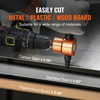 360-Degree Double Head  Sheet Metal Nibbler Cutter | Ideal for Straight, Curve, and Circle Cutting with Extra Punch and Die, Includes Cutting Hole Accessory and Step Drill Bit