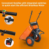 Electric Wheelbarrow â€“ 48V 2Ah Li-Ion Battery, 330 lbs (150 kg) Capacity, 4 Cu.Ft. Steel Powder Coated Tub