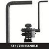 Manual Plate Steel Ring Bender - 13-1/2  Hand Crank Bender for 3 + Circular Rings, Heavy-Duty Portable Industrial Tool with Ergonomic Handle, No Assembly Required, Metalworking Equipment | Sturdy Base Design | Robust Machinery, Metal Bending Tool