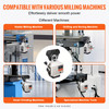 X-Axis Power Feed for Milling Machine, 450 In-lb Torque, 0-200RPM, 120V, 5/8" End Shaft Diameter - Precision Controlled Speed, Metal Construction, Includes Brackets and Accessories