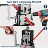Drill-Powered Manual Wire Stripper Tool for Copper, 0.06-1 Inches Gauge - Hand Crank Design with Adjustable Jaws & Screws for Easy Scrap Recycling & DIY Projects, Metalworking Equipment | Industrial Look | Metal Wire Stripper, Wire Stripping Tool