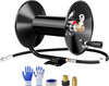 Pressure Washer Hose Reel 100ftx3/8â€/130ftx1/4â€, 4000PSI Heavy Duty Power Washer Hose Reel with M22-14 Fitting, Hand Crank Metal Reel with Wall/Trailer/Van Mount, Manual Hose Reel for Water