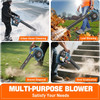 26.5 cc 4-Cycle Handheld Gas Powered Leaf Blower for Lawn Care Clean Up, Up to 410 CFM and 125 MPH, Light Weight, Dual Grip Handle