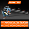26.5 cc 4-Cycle Handheld Gas Powered Leaf Blower for Lawn Care Clean Up, Up to 410 CFM and 125 MPH, Light Weight, Dual Grip Handle
