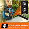 26.5 cc 4-Cycle Handheld Gas Powered Leaf Blower for Lawn Care Clean Up, Up to 410 CFM and 125 MPH, Light Weight, Dual Grip Handle