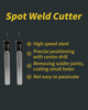 Spot Weld Cutter Sets Double Sided, 13 Pcs 3/8" and 5/16" HSS Spot Weld Cutter Remover Drill Bits with Hex Shank, Titanium Coated Cobalt Spot Weld Drill Bit Set Kit 6.5MM 8MM 10MM