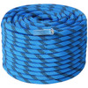 12.7mm Static Climbing Rope, 45.7M(150ft) Outdoor Rock Climbing Rope 30KN Breaking Tension, Fiber Rope with Steel Snap Hooks for Escape, Rappelling, Fire Rescue, Blue
