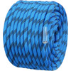 12.7mm Static Climbing Rope, 60.9M(200ft) Outdoor Rock Climbing Rope 30KN Breaking Tension, Fiber Rope for Escape, Rappelling, Fire Rescue, Blue