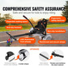 Hoverboard Seat Attachment, for 6.5" 8" 8.5" 10" Hoverboards, with LED Lights, Grips Control, Adjustable Frame Length and 220 LBS Load Capacity, Hover Board Go Karts Accessory, for Kids Adults