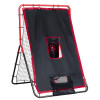 Baseball And Softball Rebounder Net, 3.5 x 4.5 ft 2-in-1 Switch Hitter Pitch Trainer, PitchBack Baseball Pitching Return Trainer Nest, Bounce Back Net for Fielding/Throwing Practice