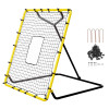 Baseball And Softball Rebounder Net, 4 x 4.5 Feet PitchBack Baseball Nest for Pitching and Fielding Training, Pitch Return Trainer Rebound Net with Pitching Target, 4 Adjustable Angles