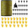 Electric Fence Wire, 1640Ft 500M Portable Polywire, 1/8" Diameter 6 Stainless Steel Strands, Fencing Rope Line with 25 Fence Insulators and 25 T-post Insulators, for Horse, Cattle, Livestock