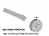 CLEANOUT PLUG WRENCH FOR 3 & 4" SEWER PLUGS 21" long