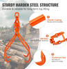 Timber Claw Hook, 36 inch 4 Claw Log Grapple for Logging Tongs, Swivel Steel Log Lifting Tongs, Eagle Claws Design with 3307 lbs/1500 kg Loading Capacity for Tractors, ATVs, Trucks, Fork lifts