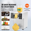 Commercial Snowflake Ice Machine - 385 lbs/24h Output, Stainless Steel Ice Shaver, Electric Snow Cone Maker with Liquid Cooling System, Touch Control Panel