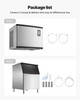 Commercial Ice Maker Machine - 1000 lbs/24h Output with 500 lbs Storage Bin, Auto Self-Cleaning, Touchscreen Control