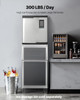 Commercial Ice Maker Machine - Head Only, 300 lbs/24h Output, Self-Cleaning, Adjustable Thickness, Scheduled Ice-Making, Touchscreen Control