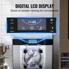 Commercial Ice Cream Machine, 12 L/H Yield, 1713W Single Flavor Countertop Hard Serve Maker, 4.5L Stainless Steel Cylinder, LED Panel with Auto Clean & Pre‑Cooling