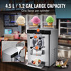 Commercial Ice Cream Machine, 12 L/H Yield, 1713W Single Flavor Countertop Hard Serve Maker, 4.5L Stainless Steel Cylinder, LED Panel with Auto Clean & Pre‑Cooling