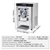 Commercial Ice Cream Machine, 12 L/H Yield, 1713W Single Flavor Countertop Hard Serve Maker, 4.5L Stainless Steel Cylinder, LED Panel with Auto Clean & Pre-Cooling