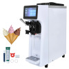 Commercial Ice Cream Machine, 10.6 Qt/H Yield, 1000W Single Flavor Countertop Soft Serve Maker, 4L Hopper, 1.6L Cylinder, Touch Screen with Auto Clean & Pre-Cooling