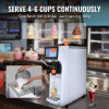 Commercial Ice Cream Machine, 10.6 Qt/H Yield, 1000W Single Flavor Countertop Soft Serve Maker, 4L Hopper, 1.6L Cylinder, Touch Screen with Auto Clean & Pre-Cooling