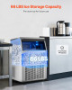 265 lbs/24H Commercial Ice Maker, 66 lbs Storage, 108 Cubes per Cycle, LED Display & Auto Self-Cleaning