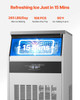 265 lbs/24H Commercial Ice Maker, 66 lbs Storage, 108 Cubes per Cycle, LED Display & Auto Self‑Cleaning