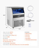 265 lbs/24H Commercial Ice Maker, 66 lbs Storage, 108 Cubes per Cycle, LED Display & Auto Self-Cleaning